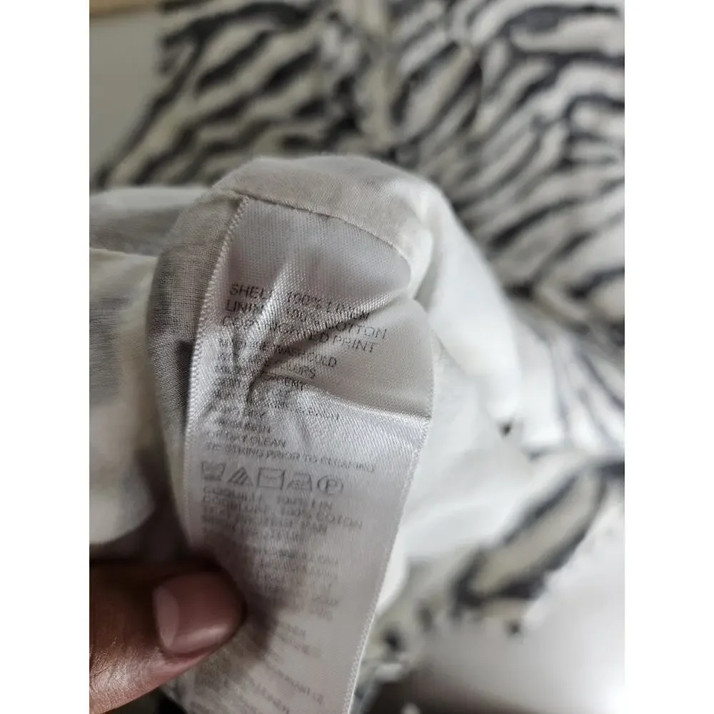 TOMMY BAHAMA Linen ZEBRA PRINT SLEVELESS DRESS SIZE S/P